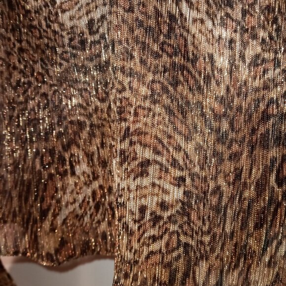 Joie Leopard Print Ruffle Cuff Top Blouse Size SP - Picture 7 of 9